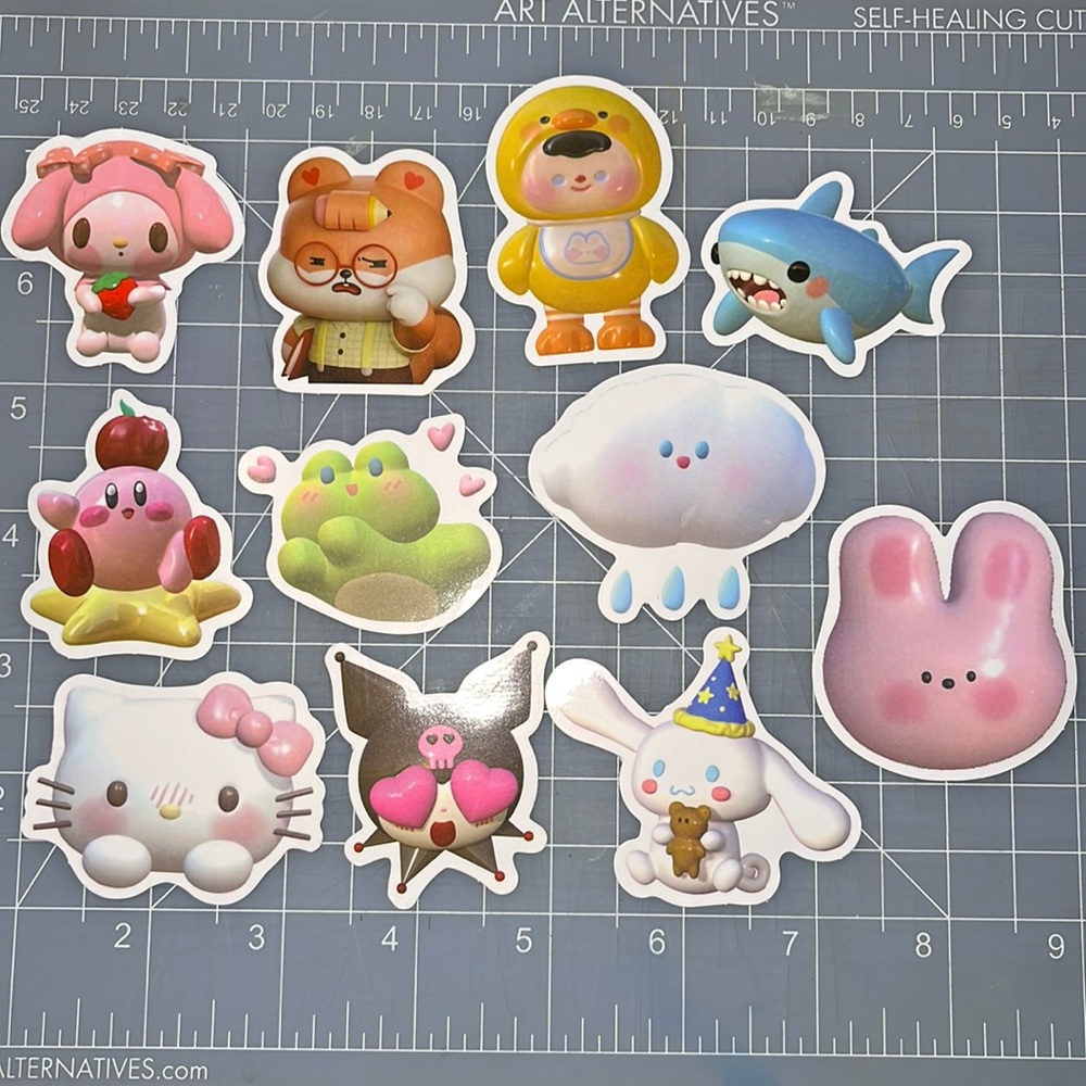 11 Super cute stickers Sanrio hello kitty kuromi decal kawaii planner scrapbook
